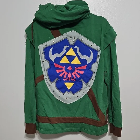 Nintendo Green Zelda Hoodie with Gold Logo Cosplay Hoodie - Picture 4 of 4